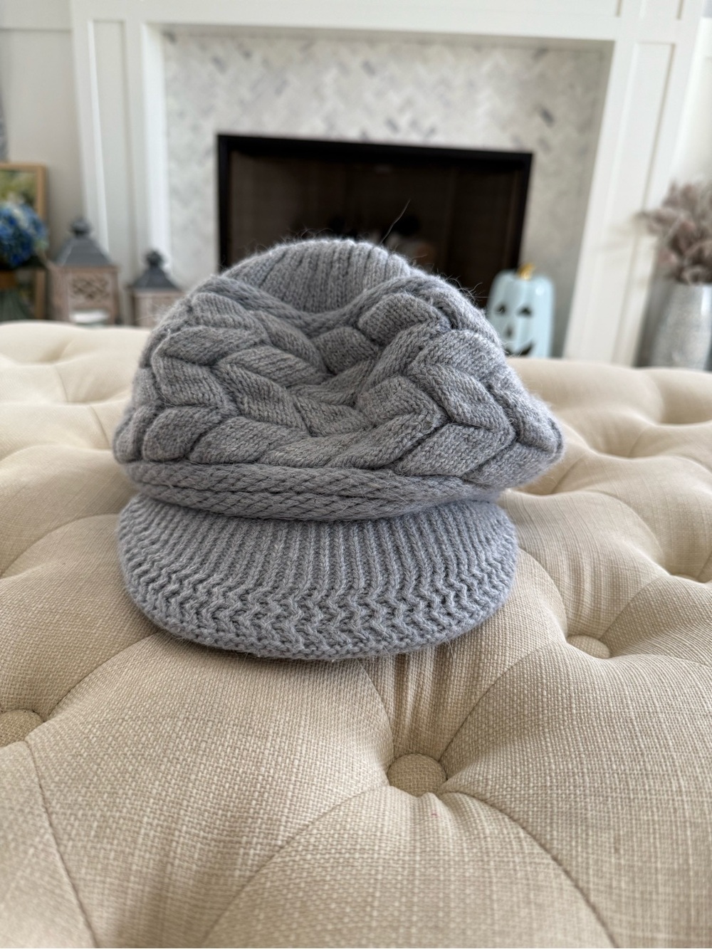 Knit Brim Cap - Gray